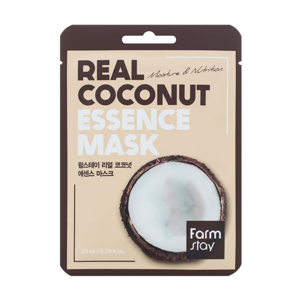 Тканинна маска для обличчя FarmStay Real Coconut Essence Mask Кокос, 23 мл