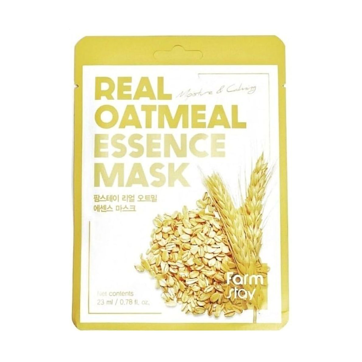 Тканинна маска для обличчя FarmStay Real Oatmeal Essence Mask з екстрактом вівса, 23 мл